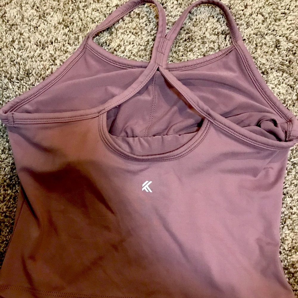 Purple cropped workout top